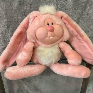 Vintage 1984 EMOTIONS Bunny Rabbit Plush Mattel Pink Tush Tag 7" G1112 Love Buns
